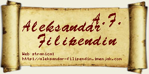 Aleksandar Filipendin vizit kartica